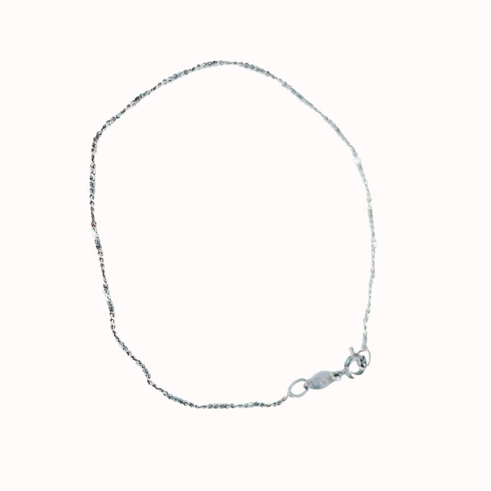Sterling Silver Italy 925 Delicate Chain Bracelet 7 Inches Long - Picture 9 of 11